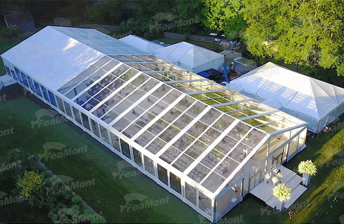 Clear Span Transparent Glass Marquee Clear Span Transparent Glass Marquee Big Price Aluminum Alloy Frame Wedding Party and Trade Show Tent(Pic1)