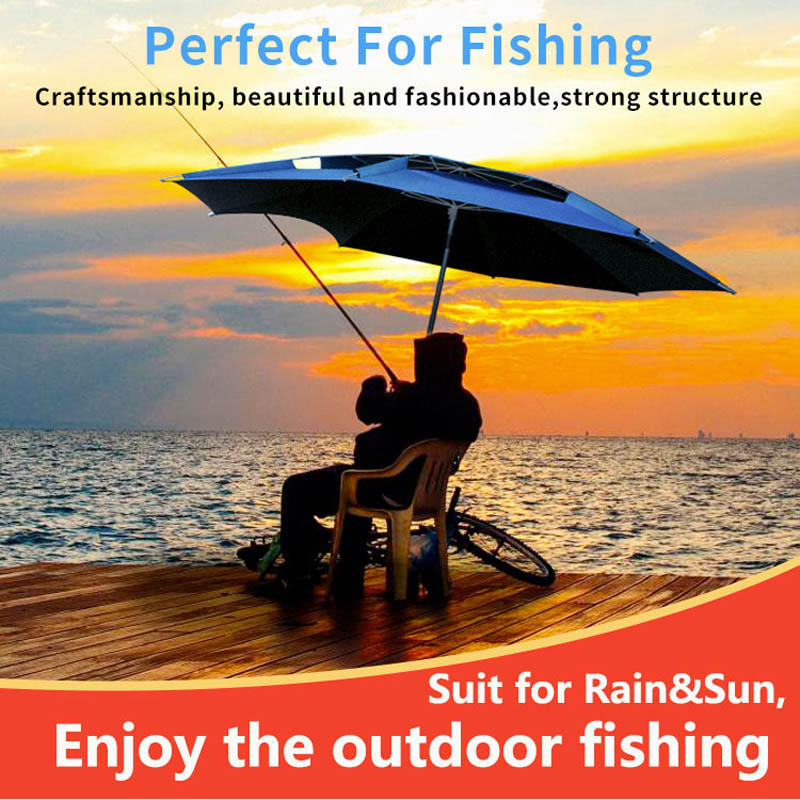 Portable Small Sun Protection Camping Umbrella Outdoor Fishing Adjustable Beach Umbrella(Pic1)